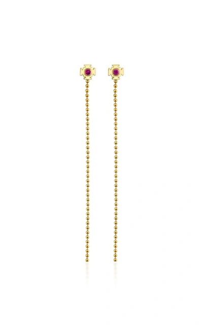 Shop Ark 18k Gold Pink Sapphire Earrings
