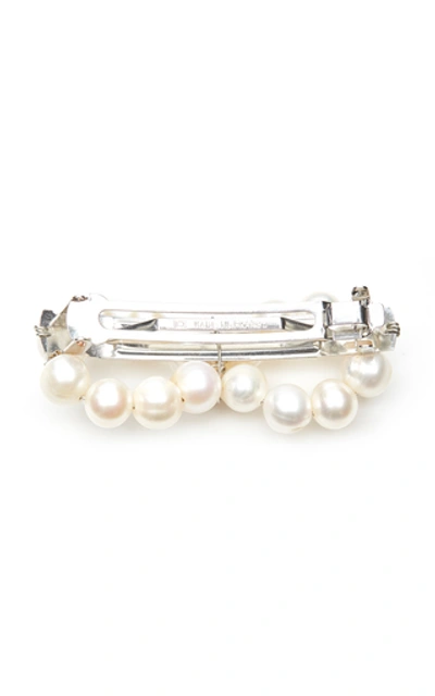 Shop Timeless Pearly Exclusive Pearl Barrette In Silver