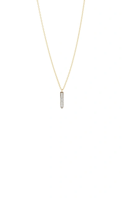 Shop Ashley Zhang Single Fringe 14k Gold Diamond Necklace