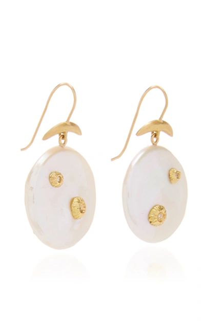 Shop Annette Ferdinandsen Pearl Luna Earring In White