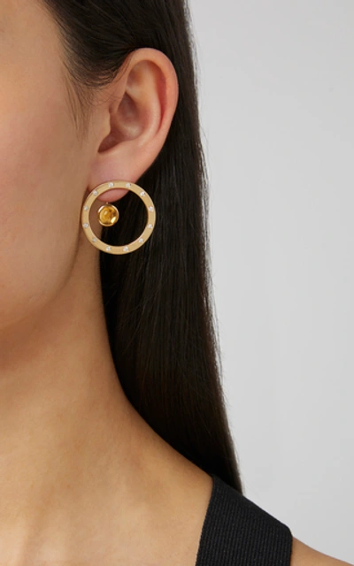 Shop Anna Maccieri Rossi Ora Earrings In Yellow