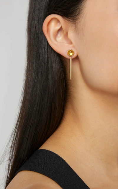 Shop Anna Maccieri Rossi Ora Earrings In Yellow