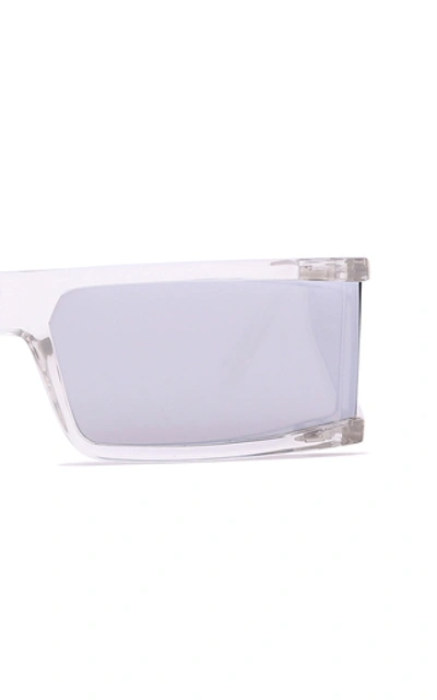 Shop Carolina Lemke X Kim Kardashian West Tempest Acetate Square-frame Sung In Silver