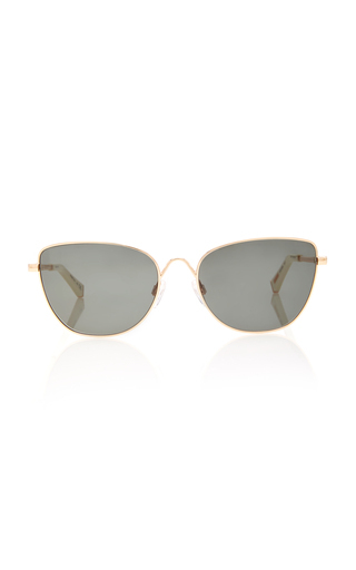 Kate Young Kaela Cat-Eye Metal Sunglasses In Gold | ModeSens