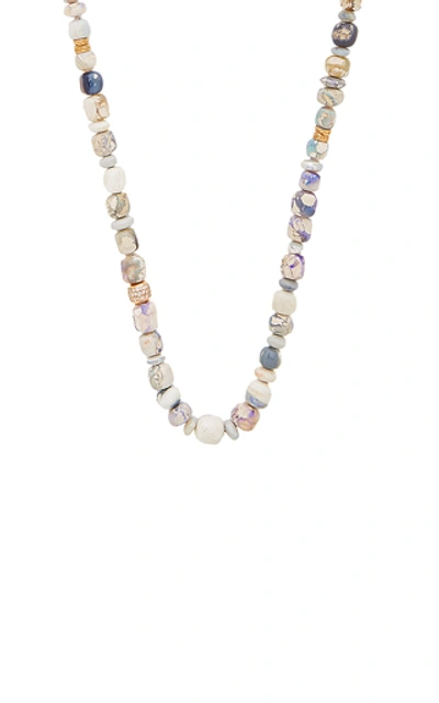 Shop Mimi So Layered 18k Rose Gold, Opal And Diamond Necklace In Multi