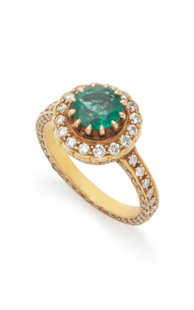 Shop Amrapali 18k Gold, Emerald And Diamond Ring In Green
