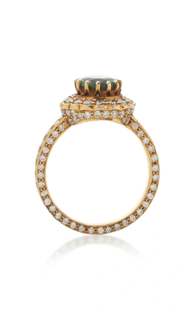 Shop Amrapali 18k Gold, Emerald And Diamond Ring In Green