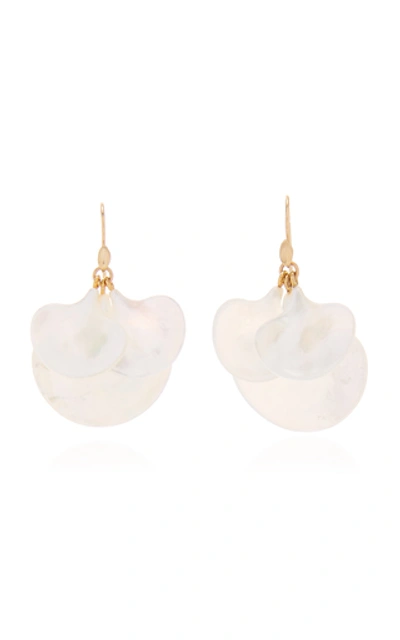 Shop Annette Ferdinandsen Mother Of Pearl Ginkgo Cluster Earring In White