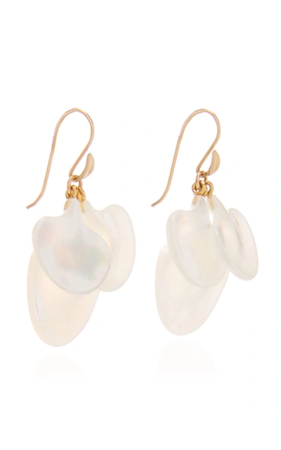 Shop Annette Ferdinandsen Mother Of Pearl Ginkgo Cluster Earring In White