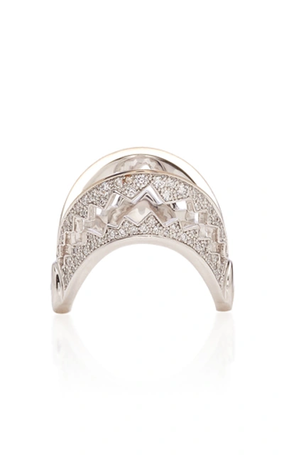 Shop Akillis Capture Me 18k Gold Diamond Ring In White