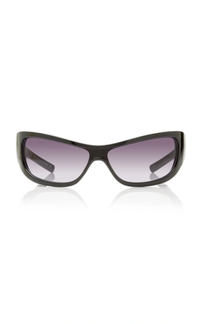 Shop Le Specs The Monster Acetate Square-frame Sunglasses In Black