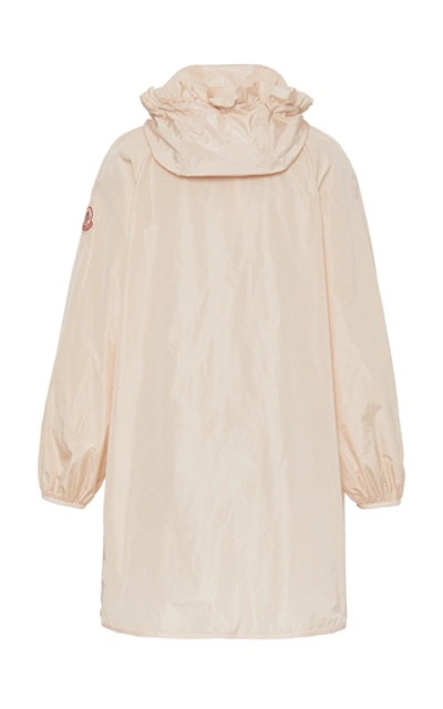 Shop Moncler Genius + Simone Rocha Geranium Ruffled Shell Hooded Jacket Siz In Neutral