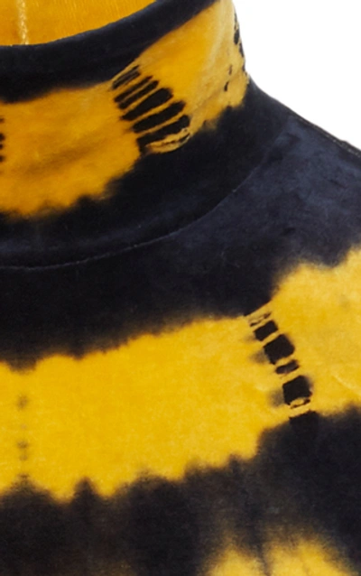 Shop Proenza Schouler Tie-dye Cotton And Modal-blend Turtleneck Top In Yellow