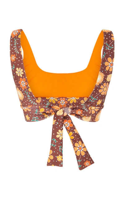 Shop Camp Cove Amber Floral-print Bikini Top