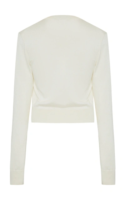 Shop Dolce & Gabbana Embellished Silk Sweater In Floral