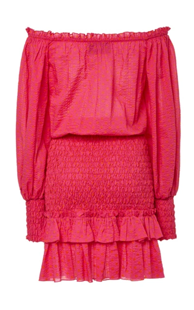 Shop Alexis Marilena Strapless Cotton Mini Dress In Pink