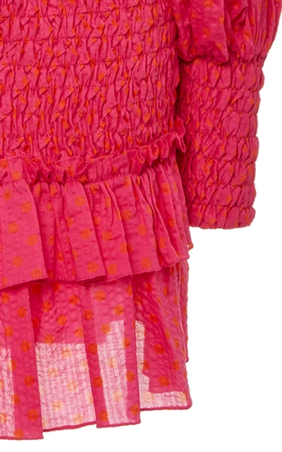 Shop Alexis Marilena Strapless Cotton Mini Dress In Pink