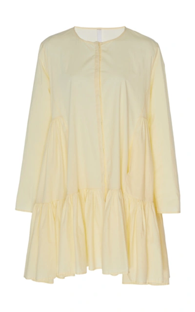 Shop Merlette Martel Ruffled Shirt Dress In Yellow