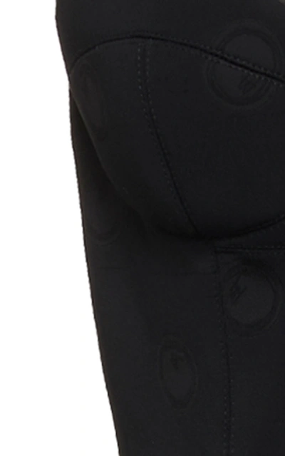 Shop Brandon Maxwell Polka Dot Embroidered Crepe Wide-leg Jumpsuit In Black