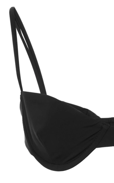 Shop Anemone Balconette Triangle Bikini Top In Black
