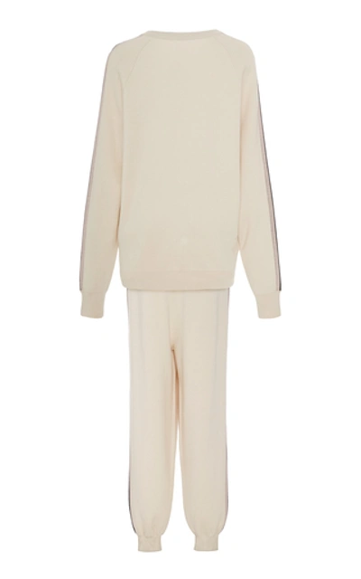 Shop Olivia Von Halle Silk And Cashmere Jogging Suit In Ivory