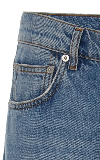 Shop Ganni High-rise Wide-leg Jeans In Light Wash