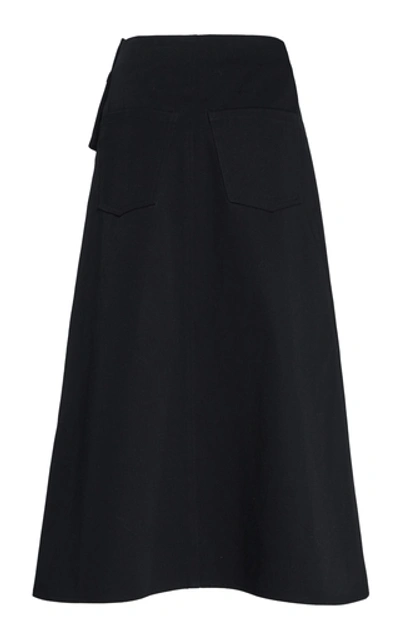 Shop Beaufille Breton Cotton A-line Skirt In Black