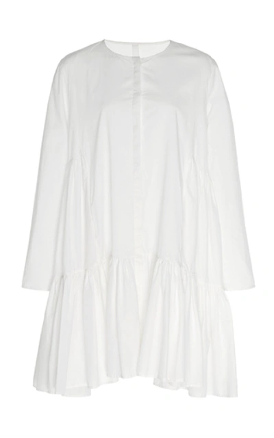 Shop Merlette Martel Ruffled Shirt Dress In White