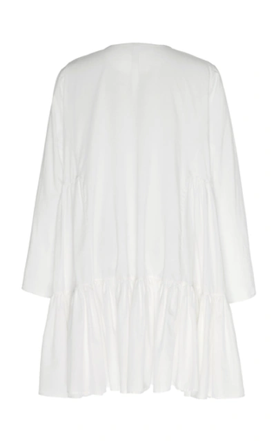 Shop Merlette Martel Ruffled Shirt Dress In White