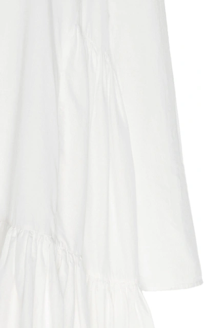 Shop Merlette Martel Ruffled Shirt Dress In White