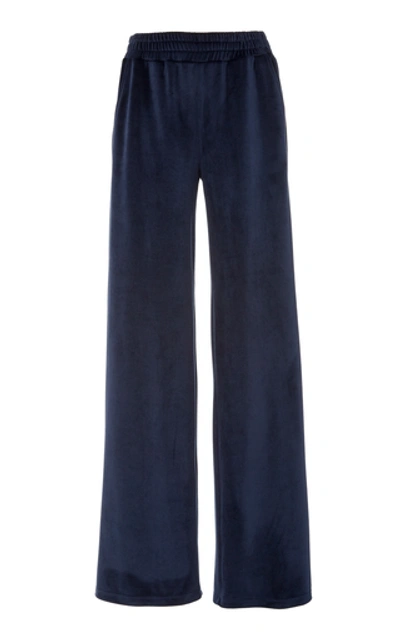 Shop Cushnie Mason Side-slit Pant In Blue