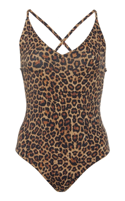 Shop Anemone Leopard-print Swimsuit In Animal