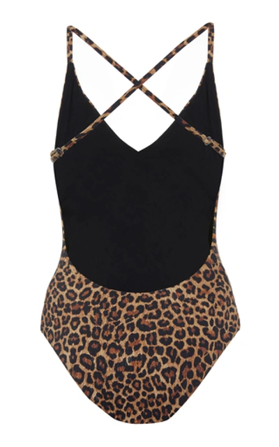 Shop Anemone Leopard-print Swimsuit In Animal