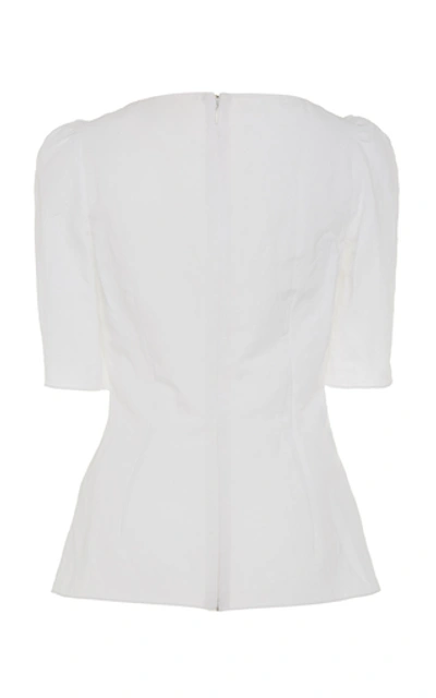 Shop Brock Collection Cotton-poplin Top In White