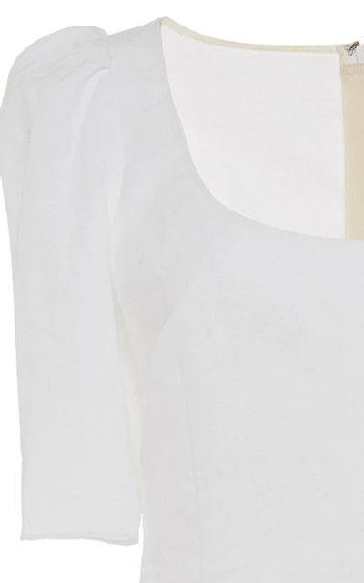 Shop Brock Collection Cotton-poplin Top In White