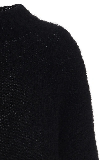 Shop Isabel Marant Idol Oversized Ribbed Wool Sweater In Black