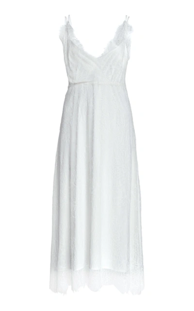 Shop Beaufille Courbet Lace Midi Dress In White