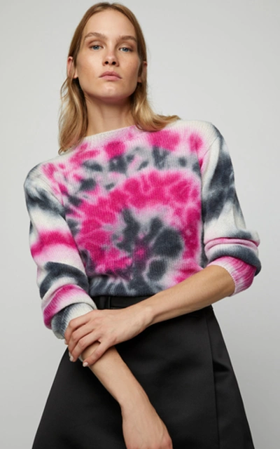 Shop Prada Tie-dye Wool And Cashmere-blend Sweater In Multi