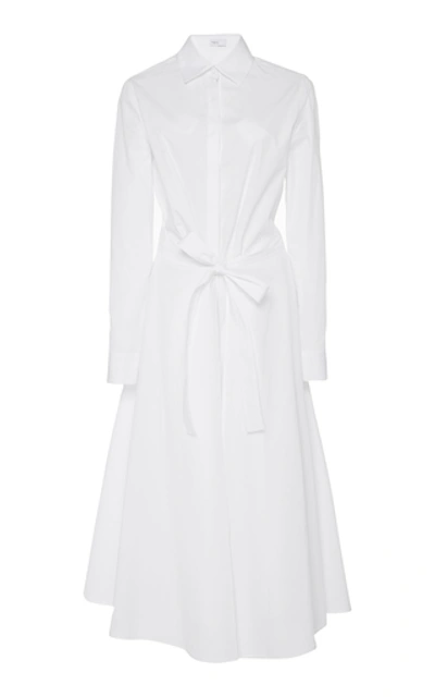 Shop Rosetta Getty Apron Wrap Cotton Shirt Dress In White