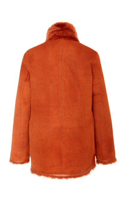 Shop Joseph Lyne Reversible Teddy Coat In Orange