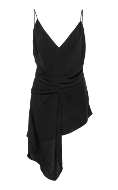 Shop Acler Petersen Wrap Sleeveless Tank In Black