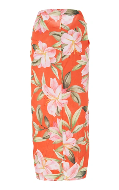 Shop Mara Hoffman Izzi Floral-print Cotton Pareo