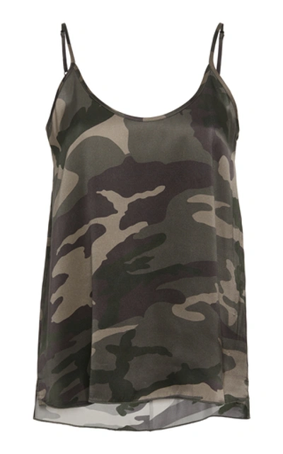 Shop Atm Anthony Thomas Melillo Camouflage Silk Camisole In Print