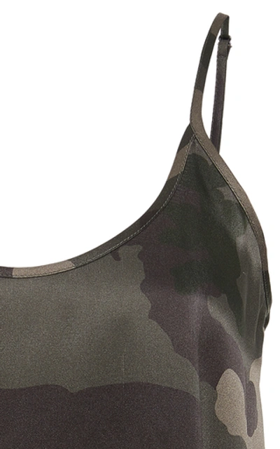 Shop Atm Anthony Thomas Melillo Camouflage Silk Camisole In Print