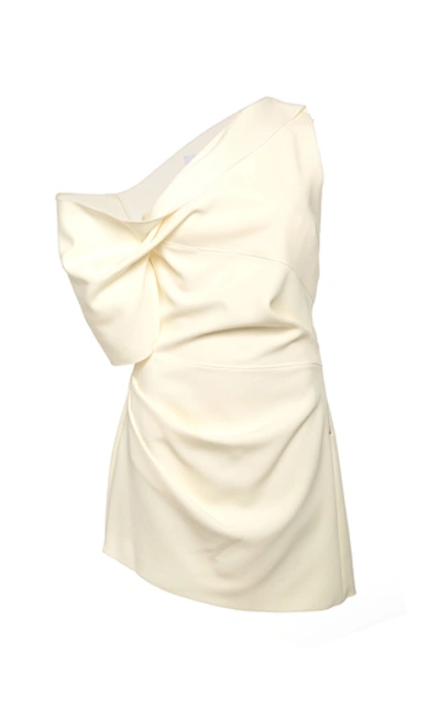 Shop Acler Women's Juniper One-shoulder Crepe Mini Dress In White