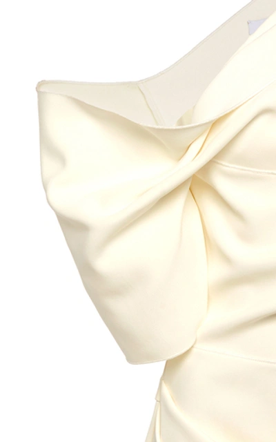 Shop Acler Women's Juniper One-shoulder Crepe Mini Dress In White