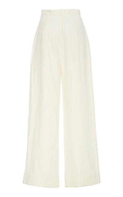 Shop Alix Of Bohemia Limited Edition Catherine Ivory Linen Trousers In White