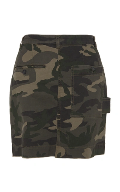 Shop Atm Anthony Thomas Melillo High-waisted Camouflage Cotton-twill Mini S In Print