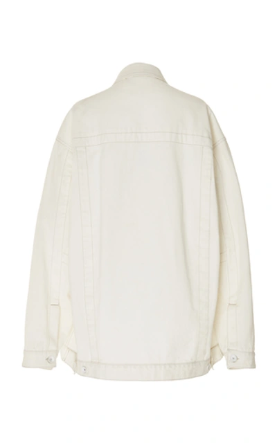 Shop Maison Margiela Bleached Oversized Denim Jacket In White