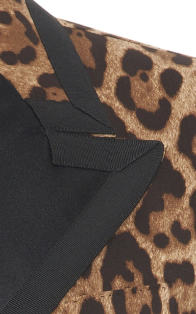 Shop Dolce & Gabbana Printed Wool-blend Blazer In Animal